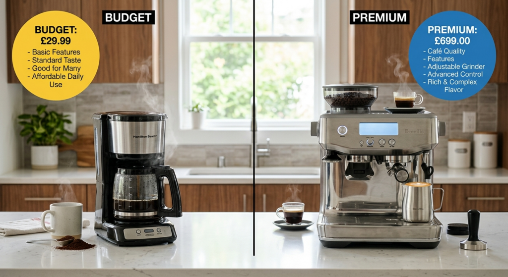 Budgetvenlig kaffemaskine vs. dyr model: værd det?
